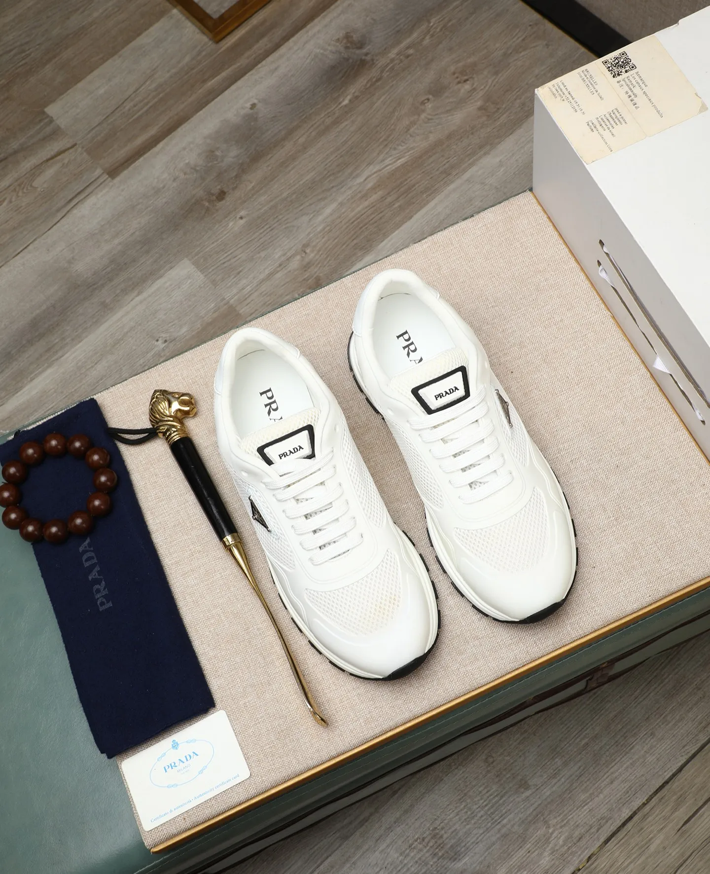 Men's shoes 💰580 [PRADA] Prada - High-end quality original order - Upper: 🔝 silk calfskin, brand canvas cloth, brand metal fasteners - Lining: mesh, foot pads; top-grade cowhide - Outsole: ultra-light TPU foam; molded outsole - Ultra-high quality control·Fine workmanship: highlighted (high-end·luxury·grade) -Size: 38-44 (45 can be customized) Wang